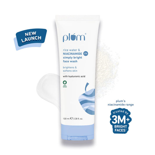 Plum Simply Bright 2% Niacinamide Face Wash With Rice Water Brightens Skin :- 100ml