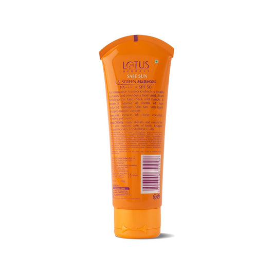 Lotus Herbals Safe Sun UV Screen Matte Gel, SPF 50 (100gm)