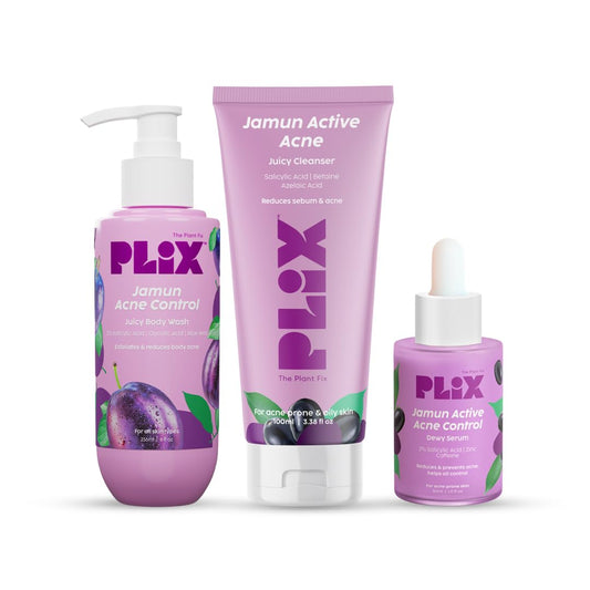 PLIX  Jamun Cleanser-100ml, Body Wash-236ml and Serum-30ml Combo