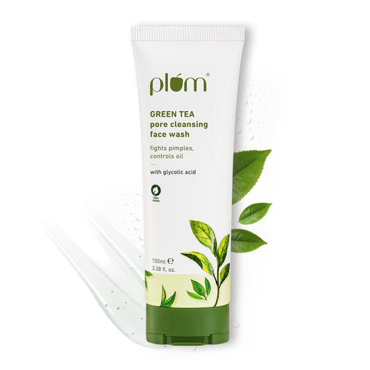 Plum Green Tea Pore Cleansing Face Wash For Oily Skin | With Glycolic Acid | Controls Excess Oil :- 100 ml