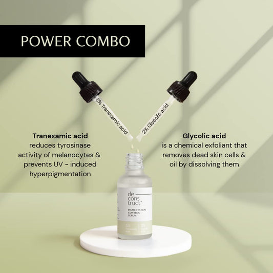 Deconstruct Pigmentation Control Serum |3% Tranexamic Acid+2% Glycolic Acid|  30 Ml