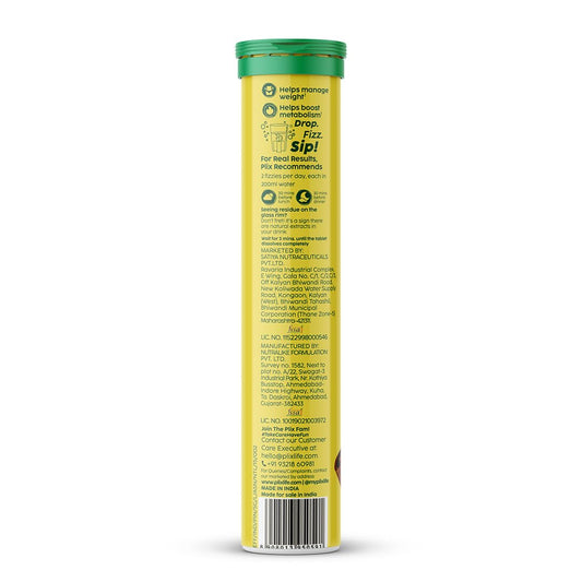 PLIX The Plant Fix Garcinia Bubbly Effervescent  Ginger, Cinnamon -15 tabs