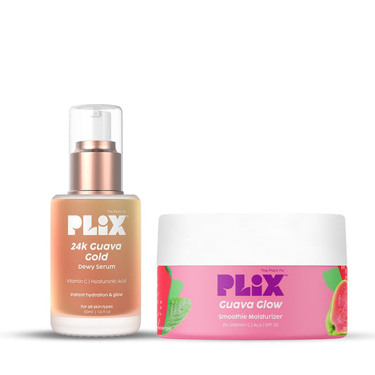 PLIX 24k Guava Gold Lightweight Face Serum and Moisturizer Combo-30 ml + 50g