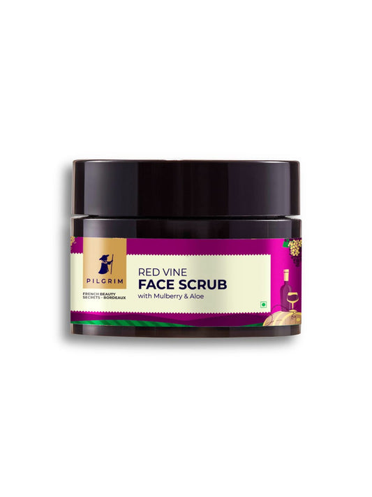 Pilgrim Red Vine Face Scrub with Mulberry & Aloe -50gm