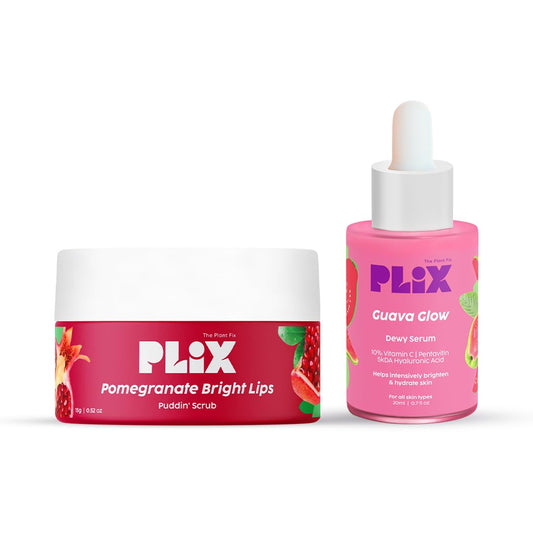 PLIX   Guava Face Serum and Pomegranate Lip Scrub (20 ml + 15gm)