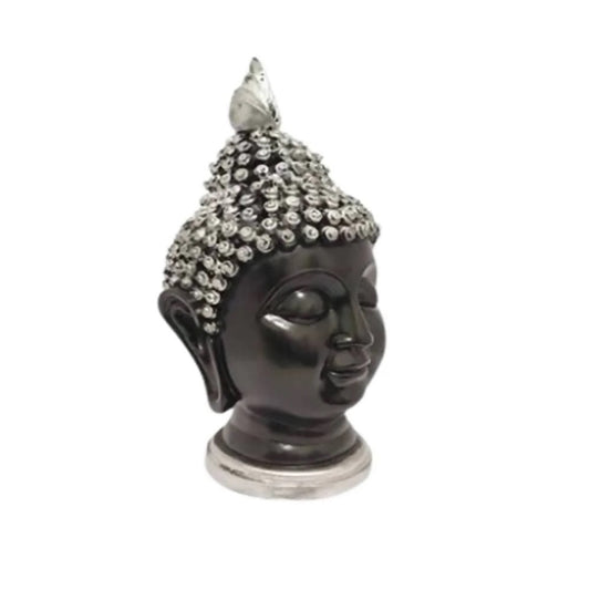 Puja N Pujari Buddha Face Idol Silver Head