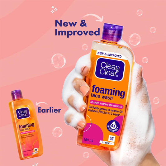 Clean & Clear Foaming face wash combo pack offer- Buy 240ml Get 100ml Free