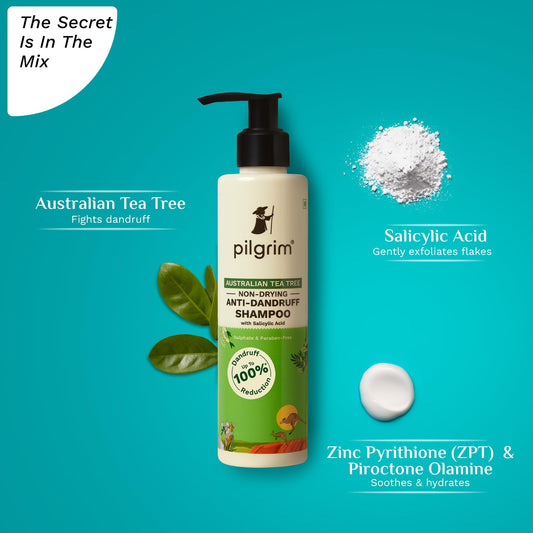 Pilgrim Australian Tea Tree Non-Drying Anti-Dandruff Shampoo 200 ml