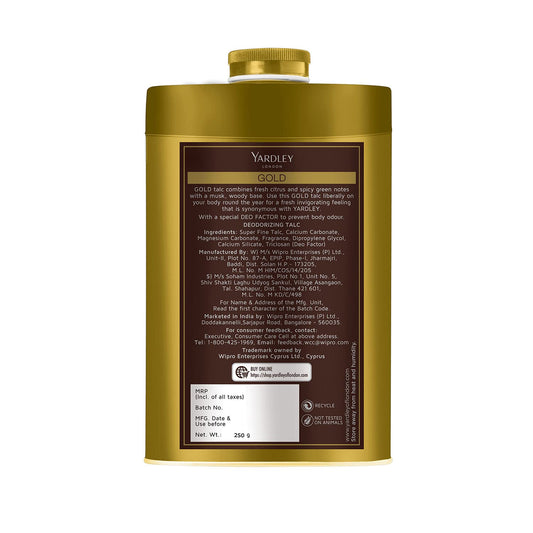 Yardley London Gold Deodorizing Talc-250gm