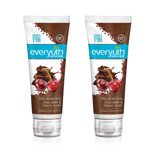 Everyuth Naturals Tan Removal Chocolate&Cherry Scrub| |D Tan,Detoxify&Cleanse| 100G (Pack Of 2)