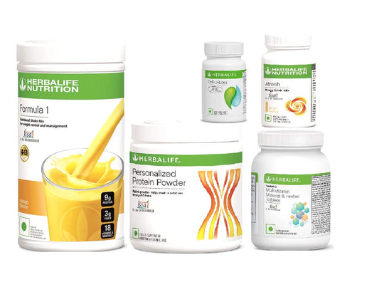 Herbalife Nutrition Weight Loss Combo of F1 Shake, PPP200, Multivitamin, Cell U Loss, Afresh Ginger