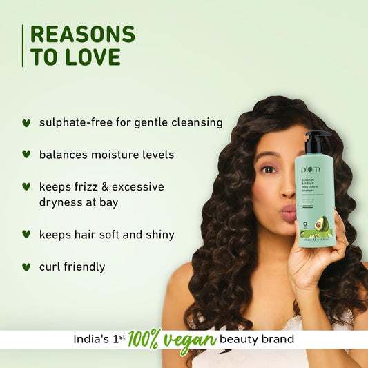 Plum Avocado & Argan Frizz Control Shampoo - 250 ML