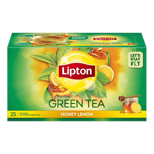 Lipton Honey Lemon Green Tea Bags, - 25 Pieces