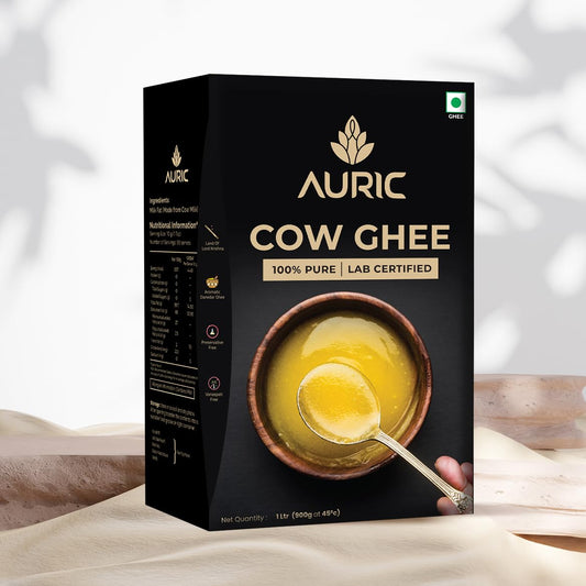 Auric Cow Ghee 1L | 100% Pure And Natural | Desi Ghee | Highly Nutritious | Helps Keep Your Heart Healthy |