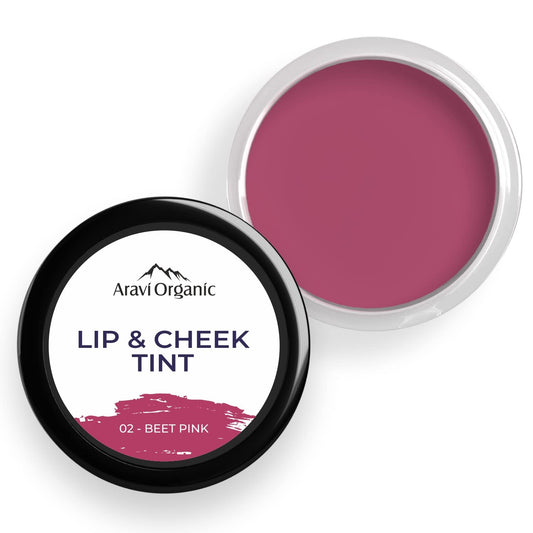 Aravi Organic Lip and Cheek TintChapped Lips, Blush & Eyeshadow Fo All Skin Types - 8 gm