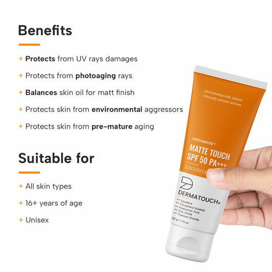 DERMATOUCH Matte Touch Sunscreen SPF 50 PA+++| -50g