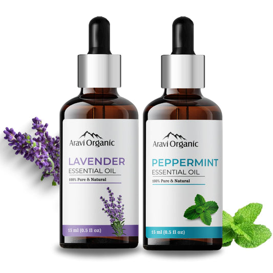 Aravi Organic   Lavender And Peppermint Essential Oil- 15 ml