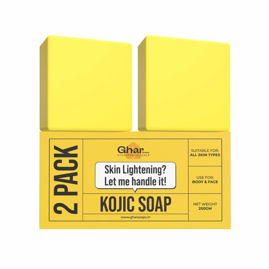 GHAR SOAPS Kojic Acid 2% Soap with Niacinamide -(Pack of 2) (100 g x 2)