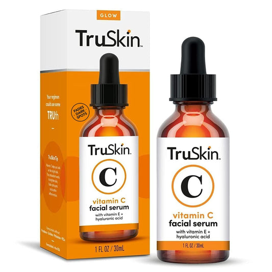 Tru-Skin Vitamin C Face Serum – Anti Aging Facial Serum with Vitamin C, Hyaluronic Acid, Vitamin E & More – Brightening Serum for Dark Spots, Even Skin Tone, Eye Area, Fine Lines, 1 Fl Oz,30ML