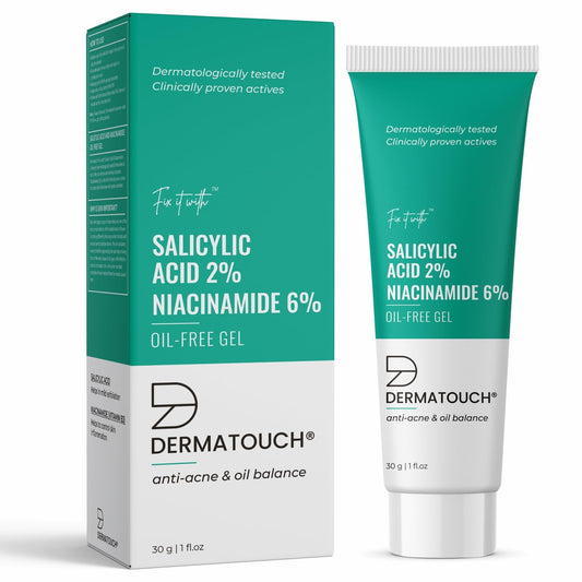 Dermatouch Salicylic Acid 2% Niacinamide 6% Anti-Acne Oil-Free Gel -30gm