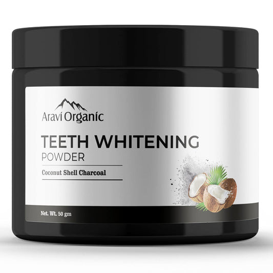 Aravi Organic Teeth Whitening Charcoal Powder  - 50 gm