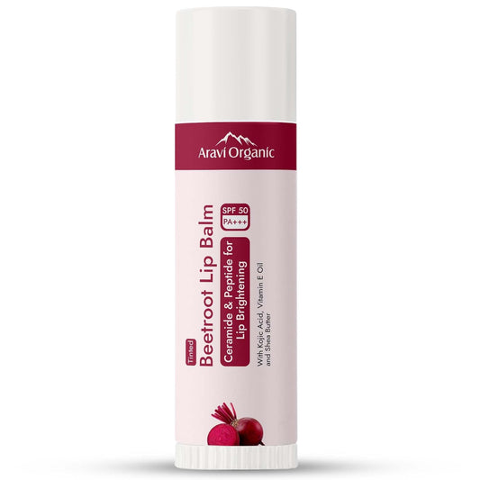 Aravi Organic Beetroot Tinted Lip Balm With SPF 50 PA+++ & Kojic Acid - 5 gm