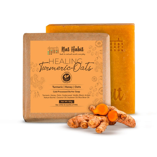 Nat Habit Cold Processed Healing Turmeric-Oats Soap