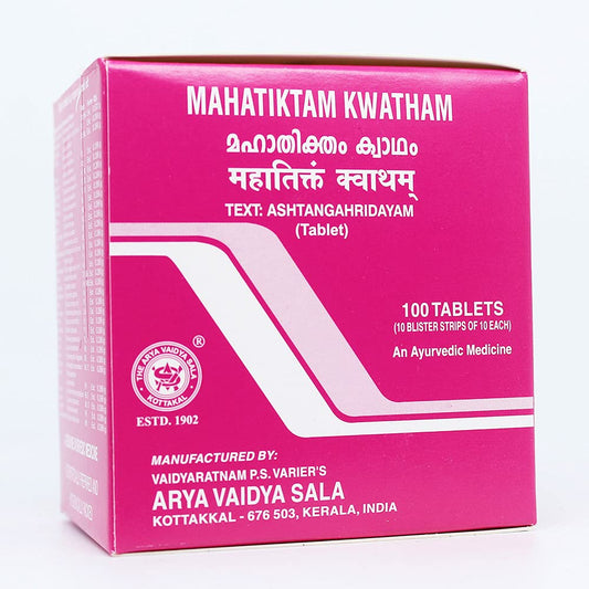 Kottakkal Arya Vaidyasala Mahatiktam Kwatham Tablet - 100 Tabs