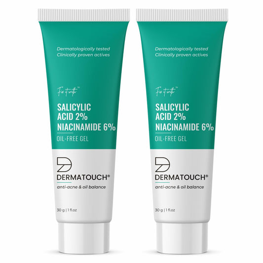 Dermatouch Salicylic Acid 2% Niacinamide 6% Anti-Acne Oil-Free Gel -30gm