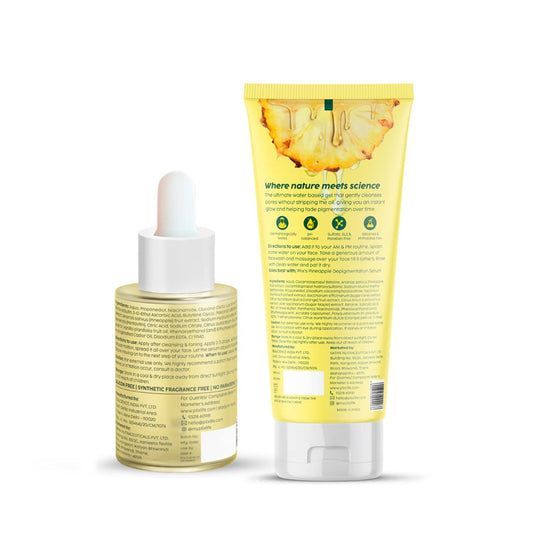 PLIX - THE PLANT FIX 5% Pineapple Foaming Face Wash -100ml And Serum-30ml  Combo