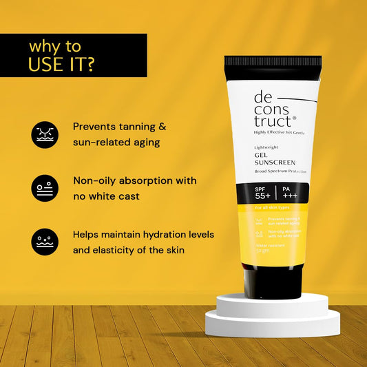 Deconstruct Face Gel Sunscreen Spf 55+ And Pa+++ -50gm