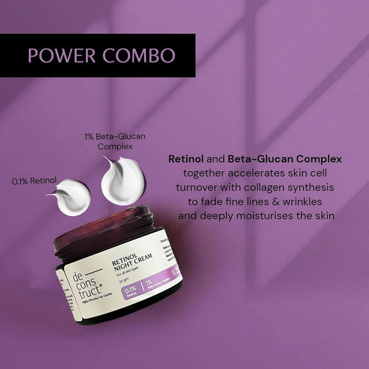 Deconstruct 0.1% Retinol Night Cream with 1% 50 gm