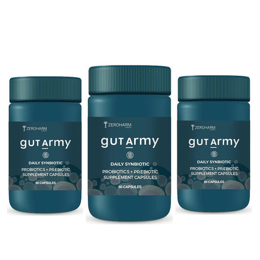 ZEROHARM Gut Army Probiotics Supplement for Men & Women - 60 tabs