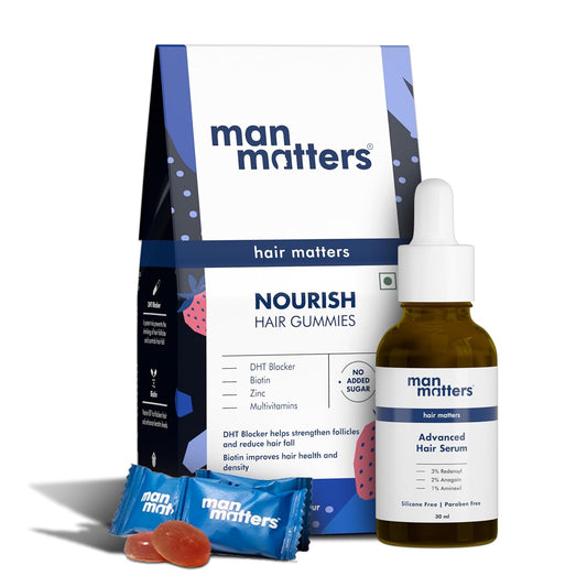 Man Matters Advanced Hair Serum (30ML) & Biotin Hair Gummies (30N)