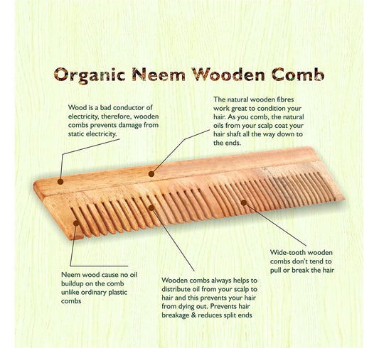 Aravi Organic Handmade Wooden Neem Comb