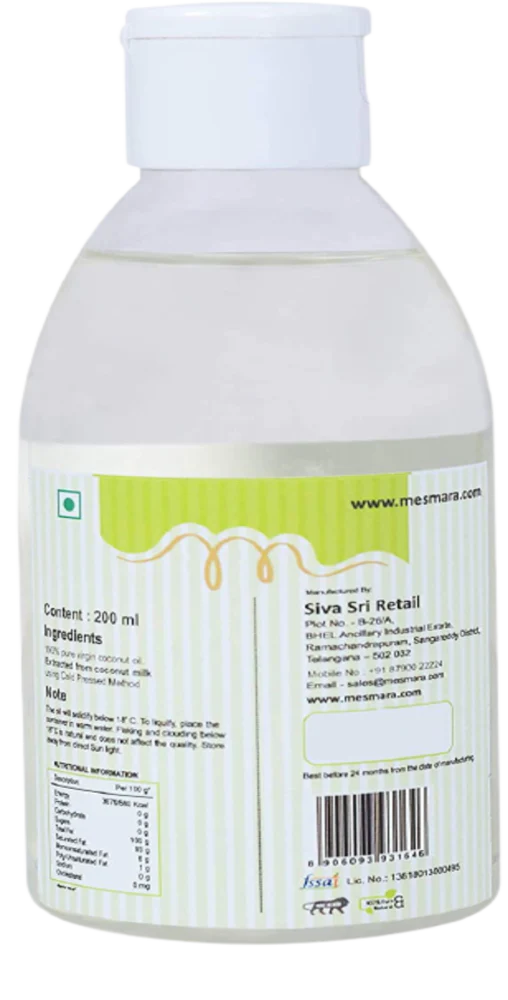 Mesmara Extra Virgin Coconut Oil 200 ml