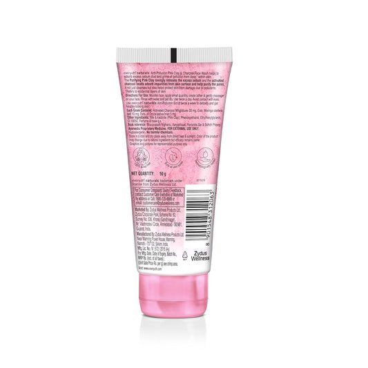 Everyuth Naturals Anti Pollution Pink Clay & Charcoal Face Wash 50g