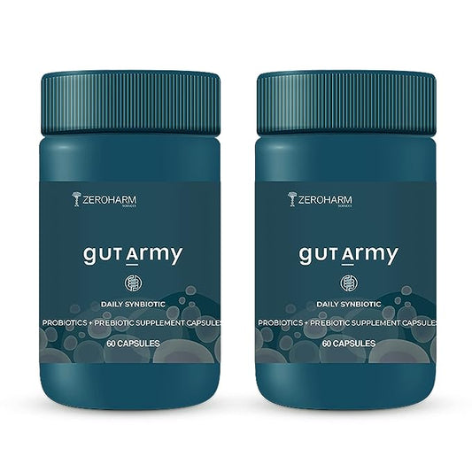 ZEROHARM Gut Army Probiotics Supplement for Men & Women - 60 tabs