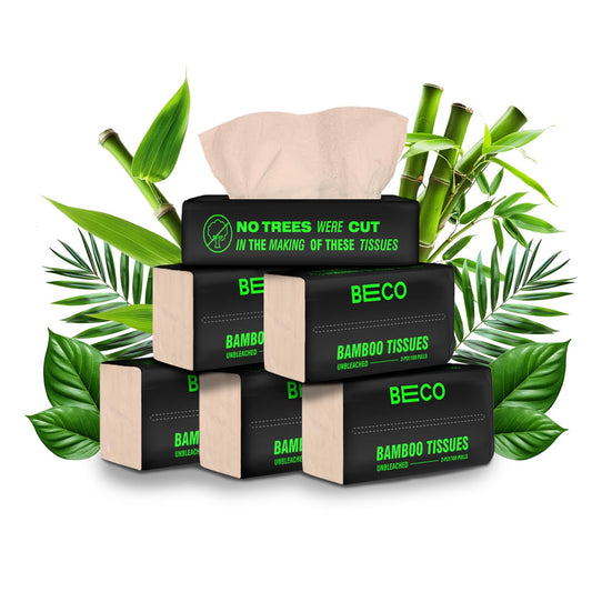 Beco Bamboo Soft Facial Tissue Papers- 100 Pulls .