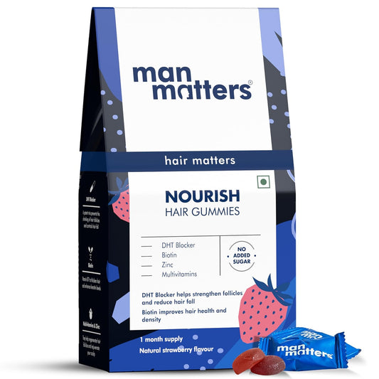 Man Matters Biotin Hair Gummies  (30N) -Strawberry Flavour