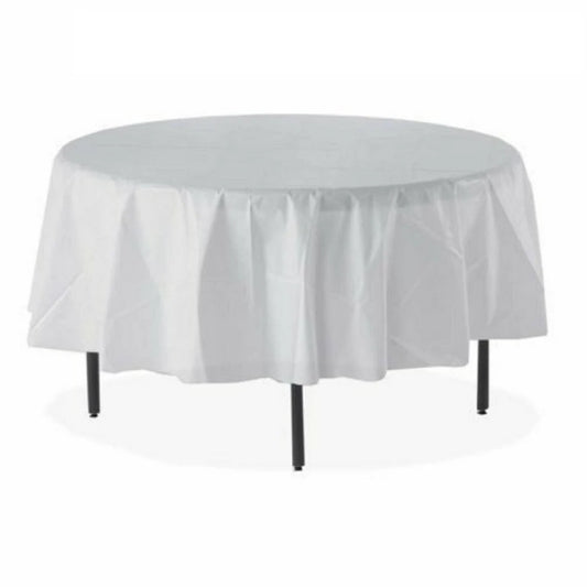 Round Tablecloth Polyester Cotton Table Cover Wedding Party Plain Tableware TC-1