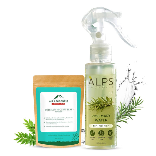 Alps Goodness Rosemary  Water Spray (200ml) and Rosemary & Curry Leaf Powder (50g)