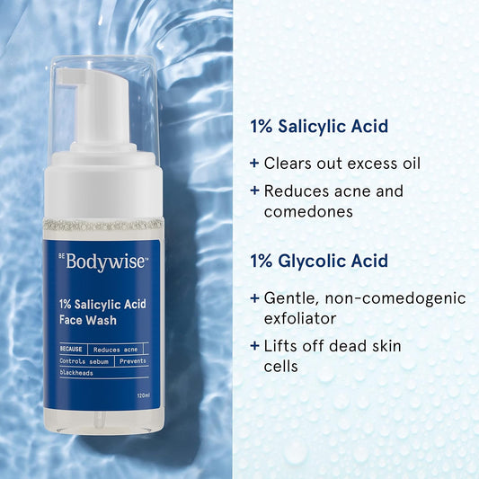 BeBodywise 1% Salicylic Acid Face Wash -120 ml