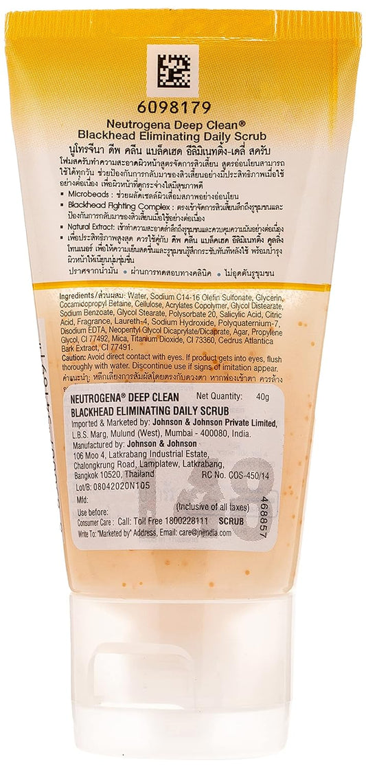 Neutrogena Deep Clean Blackhead Eliminating Daily Scrub -40 gm