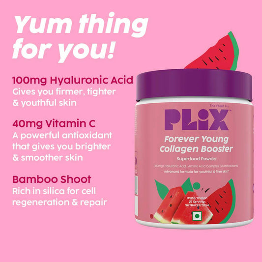 PLIX The Plant Fix Wholefood Forever Young Collagen -Watermelon -200 gm