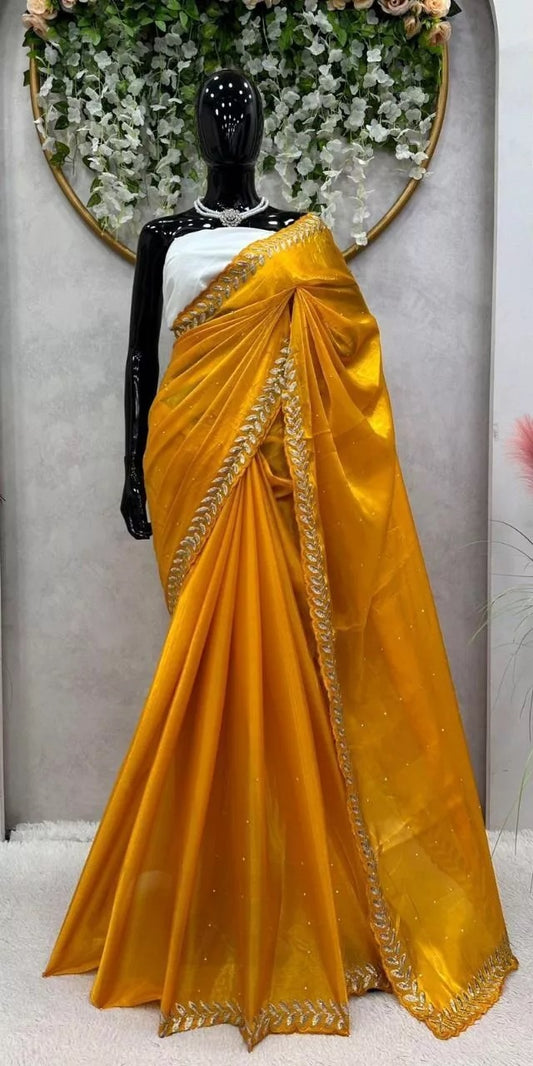 Heavy Pure Soft Jimmy Choo Saree With Unstitched Blouse