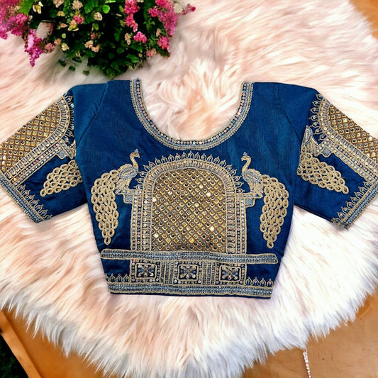 Silk Embroidery Work Blouse