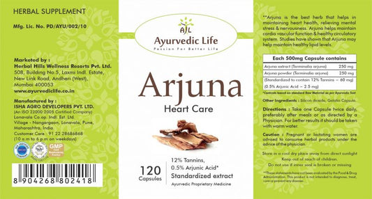 Ayurvedic Life Arjuna capsules – Arjuna for heart – 120 capsules Pack of 2