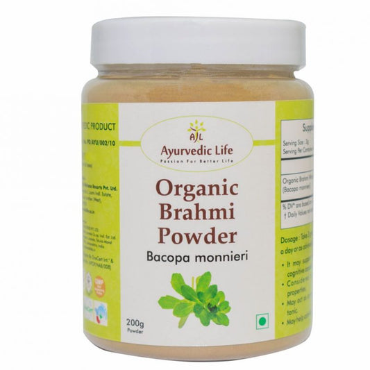 Ayurvedic Life Organic Brahmi powder – Brahmi for Memory support – 200 gms