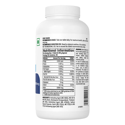 GNC Biotin 10,000mcg Reduces Hair Fall & Promotes New Hair Growth